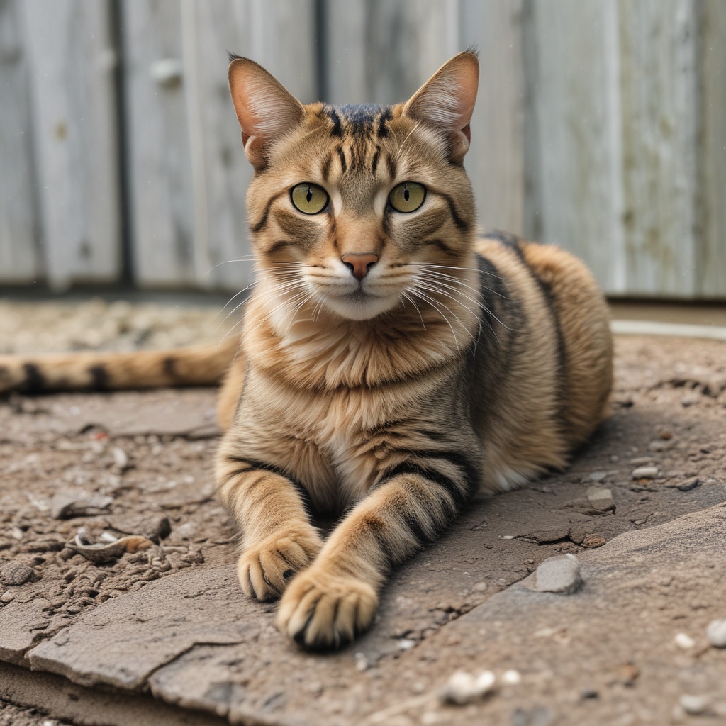 Cat before being helped